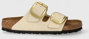 Nubukové papuče Birkenstock Arizona Big Buckle béžová farba, 1026557