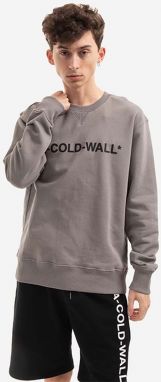 Bavlnená mikina A-COLD-WALL* Essential Logo Crewneck ACWMW056.-SLATEGREY, pánska, šedá farba, s potlačou