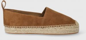 Semišové espadrilky BOSS Madeira béžová farba, 50517280