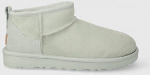 Semišové snehule UGG Classic Ultra Mini šedá farba, 1116109