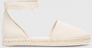 Espadrilky Calvin Klein Jeans ANKLE ESPADRILLE béžová farba, YW0YW01027,