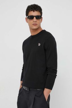 Bavlnený sveter PS Paul Smith čierna farba, tenký