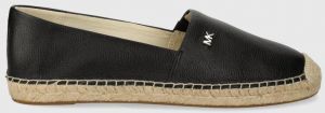 Kožené espadrilky MICHAEL Michael Kors Kendrick čierna farba, 40R7KNFP1L