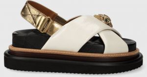 Kožené sandále Kurt Geiger London Orson Cross Strap Sandal dámske, biela farba, na platforme, 9992241109