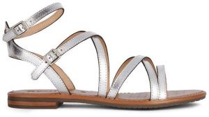 Kožené sandále Geox D SOZY S dámske, strieborná farba, D15LXG 000N6 C1007
