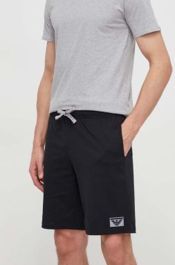 Bavlnené šortky Emporio Armani Underwear čierna farba