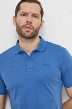 Bavlnené polo tričko Calvin Klein jednofarebný