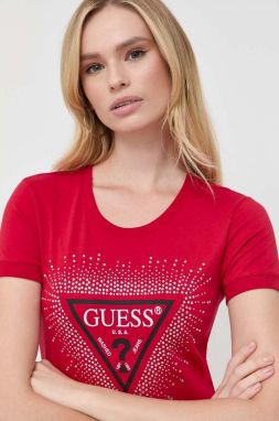 Tričko Guess dámsky, červená farba
