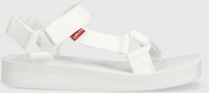 Sandále Levi's Cadys Low D5313.0006-50, dámske, biela farba,