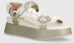 Sandále Liu Jo FRIDA 28 dámske, biela farba, na platforme, SA4143EX074S1052