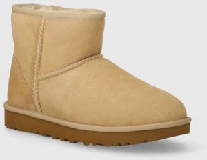 Semišové snehule UGG Classic Mini II béžová farba, 1016222