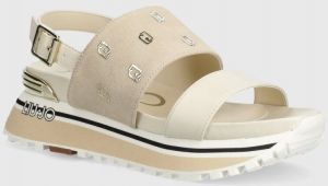 Sandále Liu Jo LIU JO MAXI WONDER SANDAL 08 dámske, béžová farba, na platforme, BA4109PX310S3191