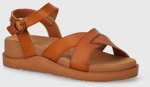 Sandále Roxy dámske, hnedá farba, na platforme, ARJL200848