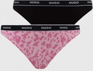 Tangá HUGO 3-pak ružová farba