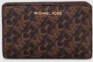 Peňaženka MICHAEL Michael Kors dámsky, hnedá farba