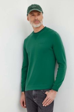 Bavlnený sveter Pepe Jeans Mike zelená farba, tenký