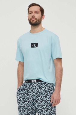 Bavlnené pyžamové tričko Calvin Klein Underwear s potlačou