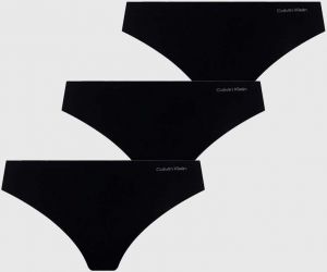 Tangá Calvin Klein Underwear 3-pak čierna farba