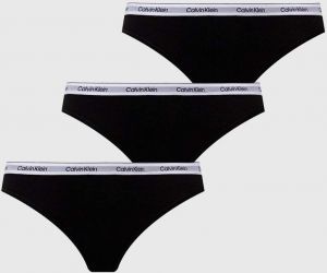 Tangá Calvin Klein Underwear 3-pak čierna farba