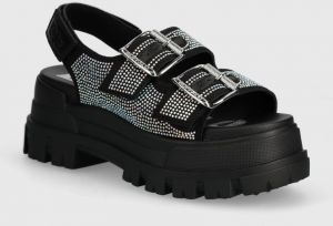 Sandále Buffalo Aspha Ari Glam dámske, čierna farba, na platforme, 1602245.BLM