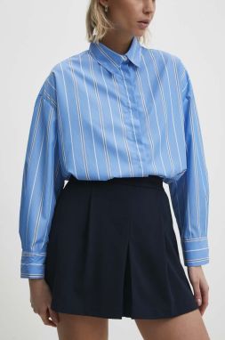 Sukňo-šortky Answear Lab tmavomodrá farba, jednofarebné, vysoký pás