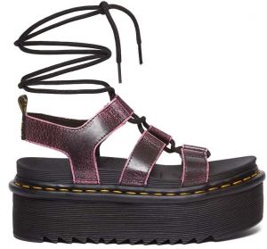 Kožené sandále Dr. Martens Nartilla XL dámske, ružová farba, na platforme, DM31540379