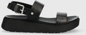 Kožené sandále Aldo Silyia dámske, čierna farba, , 13543044