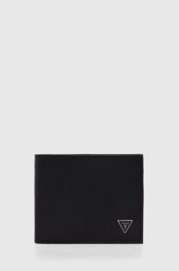 Kožená peňaženka Guess pánsky, čierna farba, SMCSLE LEA20