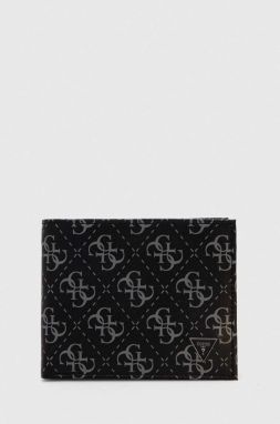 Kožená peňaženka Guess VEZZOLA pánsky, čierna farba, SMVELE LEA24