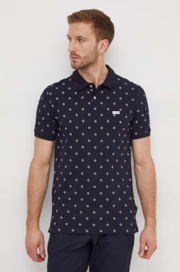 Polo tričko Guess pánsky, tmavomodrá farba, vzorovaný, M4RP09 K7O64