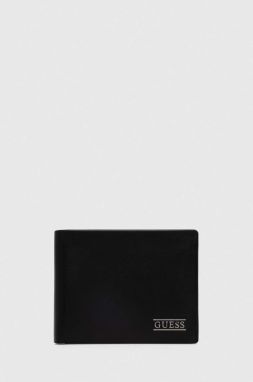 Kožená peňaženka Guess NEW BOSTON pánsky, čierna farba, SMNEBR LEA20