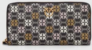 Kožená peňaženka Pinko dámsky, čierna farba, 100250.A1EM