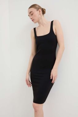 Šaty Guess CHARLOTTE čierna farba, mini, priliehavá, W4GK69 KC7M0