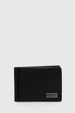 Kožená peňaženka Guess NEW BOSTON pánsky, čierna farba, SMNEBR LEA23