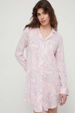 Nočná košeľa Lauren Ralph Lauren dámska, ružová farba, ILN32306