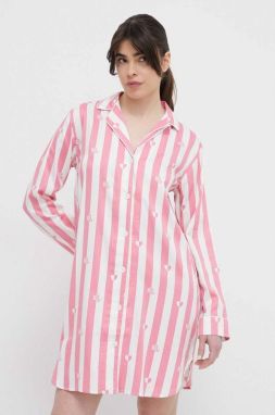 Nočná košeľa Lauren Ralph Lauren dámska, ružová farba, ILN32325