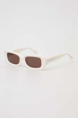 Slnečné okuliare AllSaints dámske, biela farba, ALS500682453