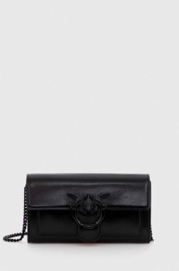 Kožená peňaženka Pinko dámska, čierna farba, , 100062.A124