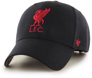 Čiapka 47brand Liverpool FC čierna farba, s nášivkou,  EPL-MVP04WBV-BKA