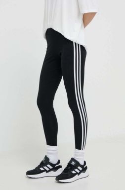 Legíny adidas Originals 3 Stripes Tigh dámske, čierna farba, s nášivkou, IB7383