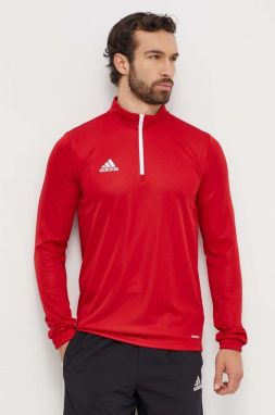 Tréningové tričko s dlhým rukávom adidas Performance Entrada 22 červená farba, jednofarebné, H57556