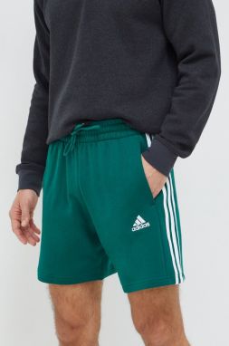 Bavlnené šortky adidas zelená farba, IS1342