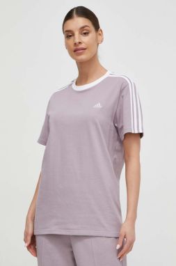 Bavlnené tričko adidas dámske, ružová farba, IS1562