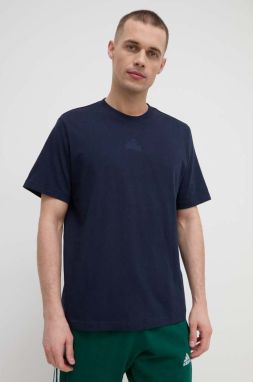 Bavlnené tričko adidas pánske, tmavomodrá farba, jednofarebný, IR5265
