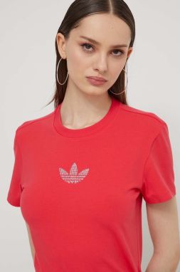 Tričko adidas Originals dámsky, červená farba, IS4596