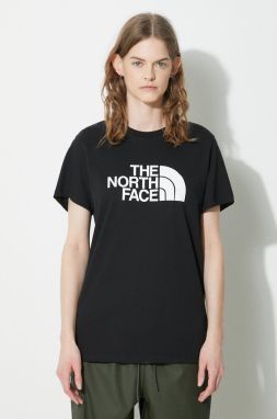 Bavlnené tričko The North Face W S/S Relaxed Easy Tee dámske, čierna farba, NF0A87N9JK31