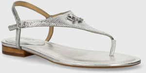 Sandále Lauren Ralph Lauren Ellington dámske, strieborná farba, 802940018001