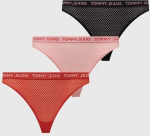 Tangá Tommy Jeans 3-pak čierna farba