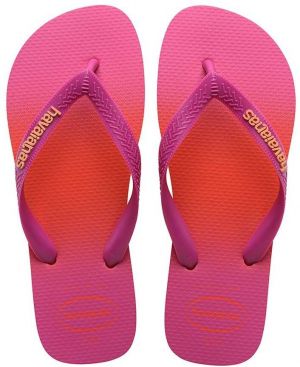 Žabky Havaianas TOP FASHION dámske, ružová farba, na plochom podpätku, 4137258.5023