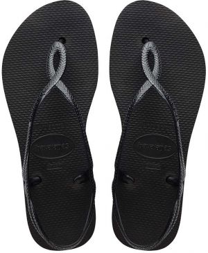 Sandále Havaianas LUNA FLATFORM dámske, tmavomodrá farba, 4148600.0090